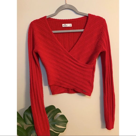 Hollister faux wrap ribbed knit sweater - Picture 2 of 8